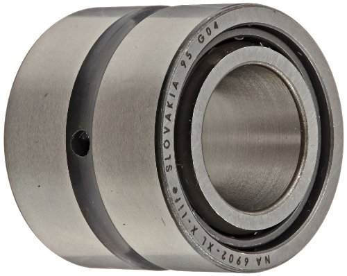 INA na6902 Nadellager, Präzision Boden, Stahl Käfig, offenes Ende, Öl Loch, metrisches, 15 mm ID, 28 mm OD, 23 mm Breite, 22000rpm Maximale Drehzahl von INA