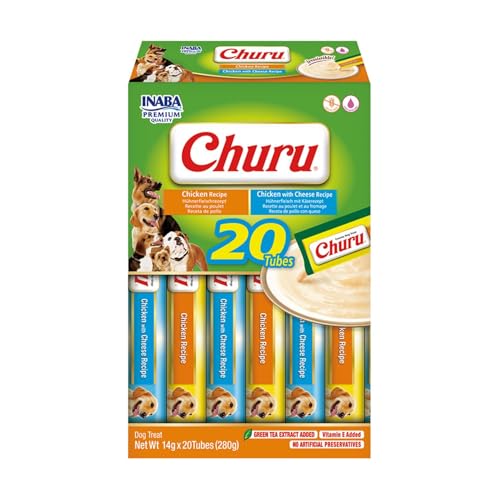 INABA Churu Cremiger Hundesnack mit Huhn – 20 Sticks 14 g – Prämien für kalorienarme Hunde, weich und lecker – Hundefutter ohne Konservierungsstoffe oder künstliche Farbstoffe, grainfrei INABA Churu Cremiger Hundesnack mit Huhn – 20 Sticks 14 g – Prämien für kalorienarme Hunde, weich und lecker – Hundefutter ohne Konservierungsstoffe oder künstliche Farbstoffe, grainfrei von INABA