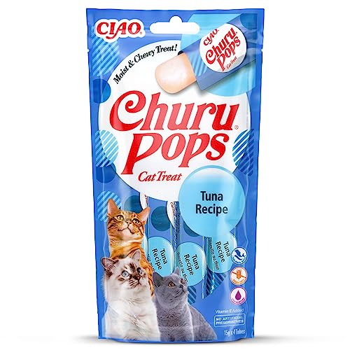INABA Churu Pops Reich an Hühnerfleisch & Thunfisch Katzenleckerlis | Getreidefrei, Zuckerfrei, Keine Nebenerzeugnisse, 88% Feuchtigkeit, nur 7 kcal pro Tube, Premium Katzensnacks 60 g (1er Pack) INABA Churu Pops Reich an Hühnerfleisch & Thunfisch Katzenleckerlis | Getreidefrei, Zuckerfrei, Keine Nebenerzeugnisse, 88% Feuchtigkeit, nur 7 kcal pro Tube, Premium Katzensnacks 60 g (1er Pack) von INABA