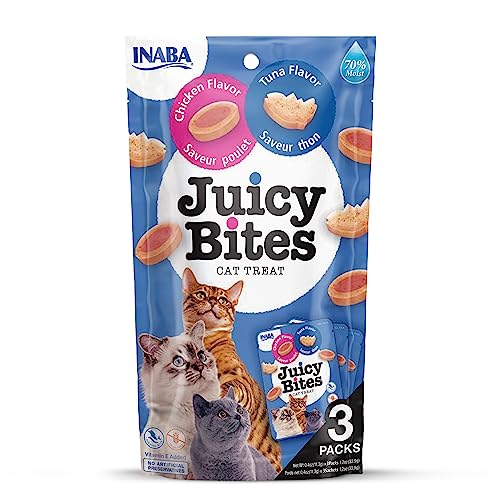 INABA Juicy Bites Reich an Hähnchen und Thunfisch Katzenleckerlis | Grain Free, No Sugar, No By-products, Premium Cat Treats from Japan 33.9 g (1er Pack) von INABA