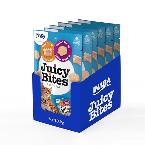 INABA Juicy Bites Reich an Hähnchen und Thunfisch Katzenleckerlis | Grain Free, No Sugar, No by-Products, Premium Cat Treats from Japan 33.9 g (6er Pack) von INABA