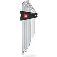 INBUS® 70211 Innensechskant Winkelschrauberdreher Set 100° mit Kugelkopf 9teilig 1.5 bis 10 mm XL Winkelschlüssel von INBUS