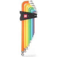 INBUS® 70273 Innensechskant Winkelschrauberdreher Set mit ColorGrip & Kugelkopf 9tlg., 1.5 bis 10 mm Winkelschlüssel von INBUS