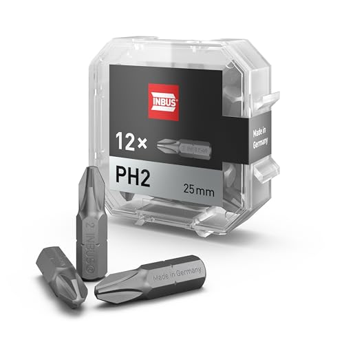 INBUS® 74445 Bit-Box PH2 × 25mm (Zähhart), 12 Stück — Made in Germany von INBUS