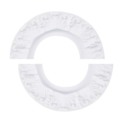 INCREWAY 1 x geteilte PU-Deckenbeleuchtung, 3D-Modellierung, Deckenabdeckung, Deckenventilator, Medaillon, Zuhause, 25,4 cm Außendurchmesser x 10,2 cm ID von INCREWAY