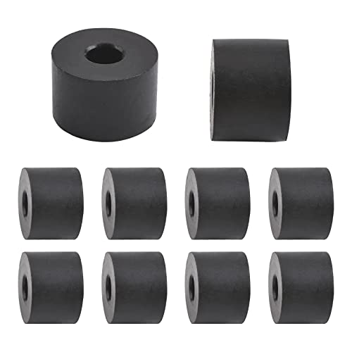 INCREWAY 10 Stück Mehrzweck-Gummi-Abstandshalter, 1,9 cm dicke Gummibuchse, schwarze Gummi-Abstandshalter, flache Unterlegscheiben von INCREWAY