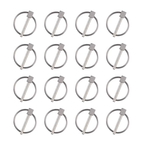 INCREWAY 16 PCS 3x 24mm Silber Edelstahl Draht Schloss Pin Runde Schleife Sicherheit Pins Schnellfreisetzung Pin für Track Farm Boot Rasen Fabrik von INCREWAY