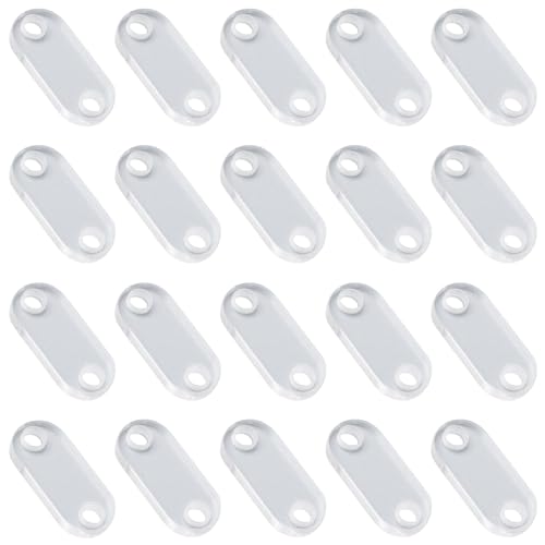 INCREWAY 20 x Acryl-Verbindungsklammern, transparente Kunststoffhalterung, flache Stützregalhalterung von INCREWAY