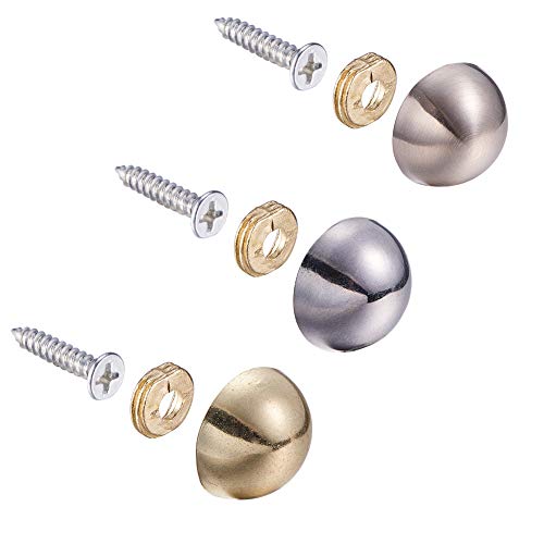 INCREWAY 36 Sätze Dekorativ Nägel, 18mm Halbkugelförmig Zinklegierung Spiegel Schrauben Spiegelnagel mit Dekorativ Kappen von INCREWAY
