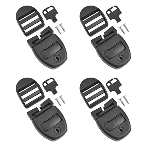 INCREWAY 4 Set Whirlpool-Abdeckungs-Clips, Whirlpool-Abdeckung-Reparatur-Set, 4 Schieben, 4 Schlüssel mit 8 Schrauben, Verriegelungsclipschloss mit Schlüsseln und Hardware von INCREWAY