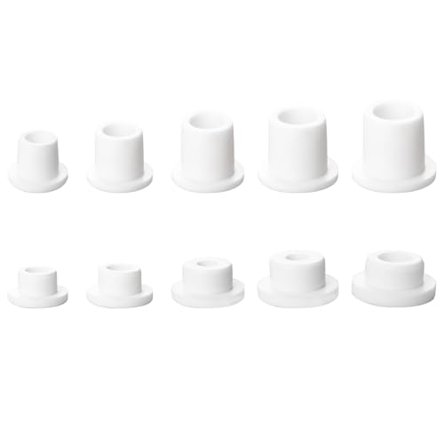 INCREWAY 50 Stück 10 Größen Silikon Badewanne Jet Abdeckungen Weiß Wasserdicht Loch Stöpsel Hitzebeständig Wiederverwendbar Jet Tub Abdeckkappen für Badezimmer Glasflasche von INCREWAY