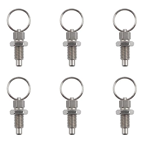 INCREWAY 6 Stück Federkolben mit Zugring, M8 Schnellspannstift mit Fallnocken und Feder, Edelstahl, nicht verriegelnd, kippbar, Hand-einziehbarer Federkolben, Index-Kolben INCREWAY 6 Stück Federkolben mit Zugring, M8 Schnellspannstift mit Fallnocken und Feder, Edelstahl, nicht verriegelnd, kippbar, Hand-einziehbarer Federkolben, Index-Kolben von INCREWAY