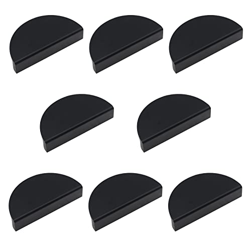INCREWAY Halbmond-Schubladengriffe, Aluminiumlegierung, halbrund, dekorative Türknäufe (mattschwarz), 8 Stück von INCREWAY