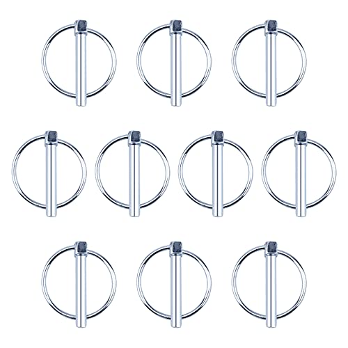 INCREWAY Lynch Pin, 10 Stück, Karbonstahl, Anhängerschlossstift, Durchmesser 8 mm, Lynch-Haltestifte, Verriegelungsstift-Verschlüsse für Rennstrecken, Bauernhof, Rasen von INCREWAY