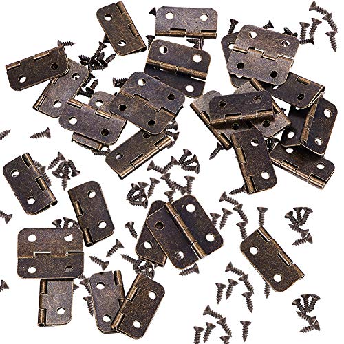 Increway Mini-Scharniere mit passenden Schrauben für Schmuckkästen, Holzkästen, 50 Stück Increway Mini-Scharniere mit passenden Schrauben für Schmuckkästen, Holzkästen, 50 Stück von INCREWAY