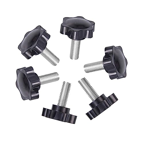 INCREWAY Rändelschraube, 6 Stück M10 x 25 mm Sternkopfgewinde, gerändelte Rändelschraube, Griffknöpfe, Klemmschraube für Maschinenriegel von INCREWAY