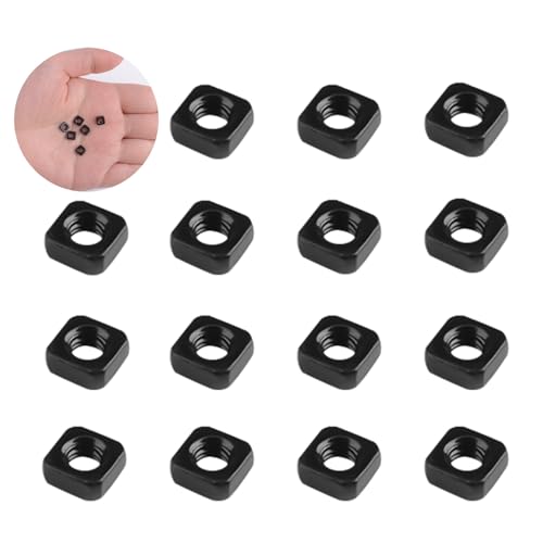 INCREWAY Schwarze Vierkantmuttern, 200 Stück, 304 Edelstahl, M3, Vierkantmuttern, Maschinenschraubmuttern, metrische Grobmuttern mit Box INCREWAY Schwarze Vierkantmuttern, 200 Stück, 304 Edelstahl, M3, Vierkantmuttern, Maschinenschraubmuttern, metrische Grobmuttern mit Box von INCREWAY