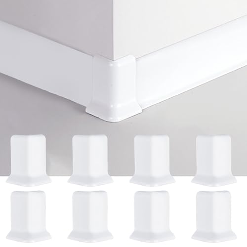 INCREWAY Selbstklebende Sockelleisten-Eckblöcke aus ABS-Material, Weiß, Außenecken, Wandsockelverbinder für Wandkanten, 8 Stück INCREWAY Selbstklebende Sockelleisten-Eckblöcke aus ABS-Material, Weiß, Außenecken, Wandsockelverbinder für Wandkanten, 8 Stück von INCREWAY