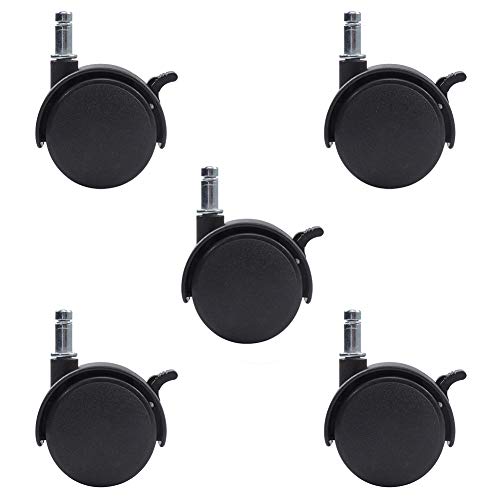 INCREWAY Set mit 5 Nylonrollen mit Bremse, 50 mm Durchmesser, Lenkrollen mit Feststellfunktion von INCREWAY