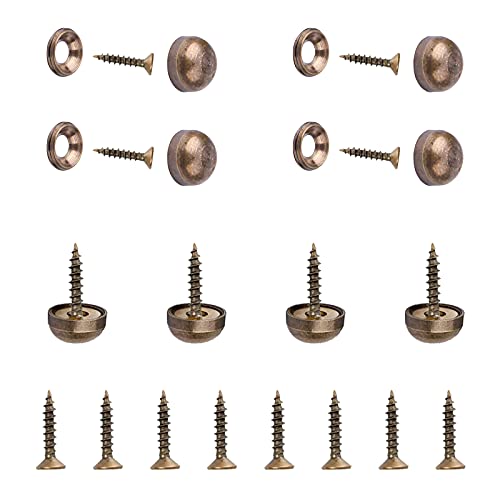 INCREWAY Spiegelschrauben, Messing, 9 mm, dekorativ, poliertes Kupfer, Flachkopf, Kreuzantrieb, Holzschrauben für Spiegel, Teetische, Badpaneele, Kleiderschränke, Glasmöbel, 8 Stück INCREWAY Spiegelschrauben, Messing, 9 mm, dekorativ, poliertes Kupfer, Flachkopf, Kreuzantrieb, Holzschrauben für Spiegel, Teetische, Badpaneele, Kleiderschränke, Glasmöbel, 8 Stück von INCREWAY