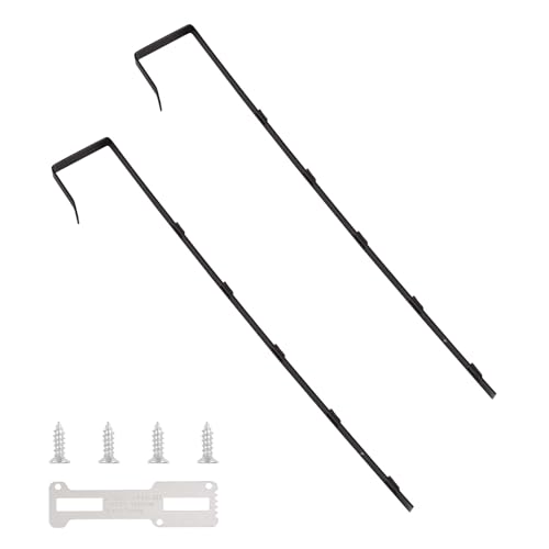 INCREWAY Türspiegelaufhänger, verstellbares Türspiegel-Aufhänger-Set mit schützenden Linin-Spiegelhaken, Spiegelhalterungen, 4,3 cm Türtiefe, Schwarz von INCREWAY