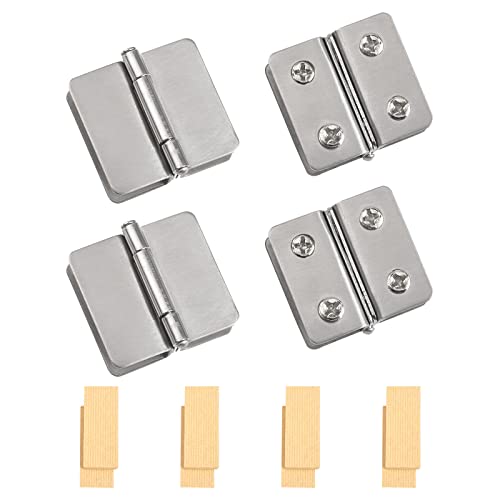 INCREWAY Verstellbare Glas-Clips, 4 Stück, Edelstahl, doppelseitig, Glasklemme, Schrankscharnier für Badezimmer, Dusche, Glastür, Schrank, Möbelbeschläge, adaptive 5–6 mm Glas von INCREWAY