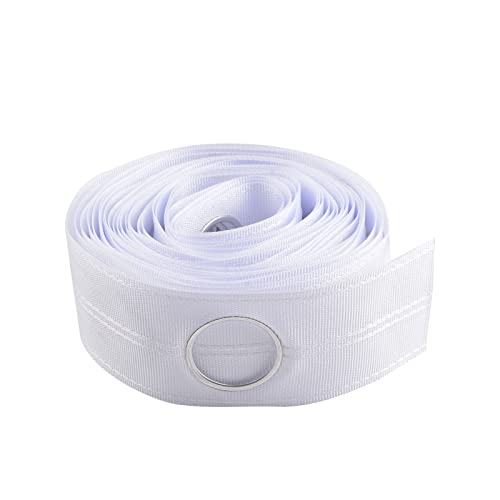 INCREWAY Vorhangband, 10 Meter/10,9 Yards Drapery Curtain Heading Grommet Tape for Perforated Curtains Header DIY Dekoration, Weiß von INCREWAY