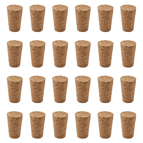 INCREWAY Weinkorken, 24 Stück, konische Weinkorken, natürliche Holz-Weinstopfen, Weinflaschenstopfen für Zuhause, DIY-Flaschen (22 x 17 x 37 mm) von INCREWAY
