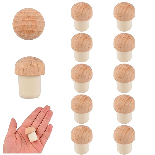 INCREWAY Weinverschluss in T-Form, 10 Stück, aus Holz und Polymer für Glasflaschen von INCREWAY