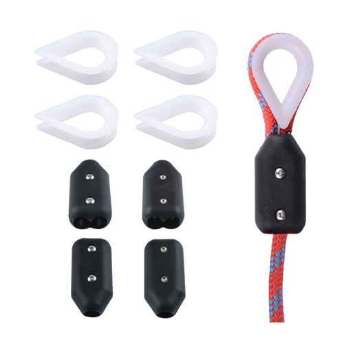 INCREWAY Wiederverwendbare Seilklemmen, Kunststoff-Seilverbinder-Clips mit Nylon-Ersatz-Fingerhüte zum Spannen von Drahtseilen, für Industrie, Haushalt, Transport, Haustier usw. (10 mm) von INCREWAY