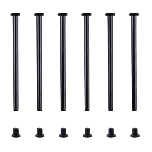 Incerway Türscharnierstifte, 10,3 cm, schwarz, Metallscharnierriegel, ölgeriebener Türriegel, Ersatz für Außentür, Innentür, Wohntür, Sicherheit, 6 Stück von INCREWAY