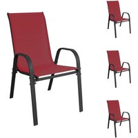 4 Stück Stapelsessel Metall kd - Textilen Anthrazit / Bordeauxrot-DMC330885-4 4 Stück Stapelsessel Metall kd - Textilen Anthrazit / Bordeauxrot-DMC330885-4 von INDA-EXCLUSIV