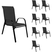 8 Stück xl Stapelstuhl Metall schwarz -DMC330887-8stk-var von INDA-EXCLUSIV