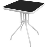 Inda-exclusiv - Bistrotisch Eckig mit Glasplatte 60x60x70cm-DMC33081WB-var1 von INDA-EXCLUSIV
