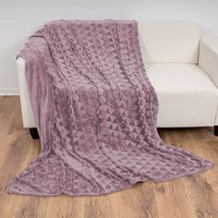 Flanell Wohndecke 150x200cm-D943996-Rosa von INDA-EXCLUSIV