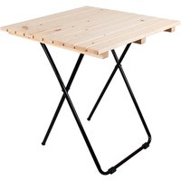 Holz/Metall Beistelltisch klappbar natur 45x45x50cm-DMC4711 von INDA-EXCLUSIV