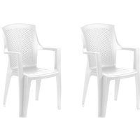 Inda-exclusiv - 2 Stück Stapelstuhl Eden Rattan-Optik -DEDN050BI-2-var von INDA-EXCLUSIV