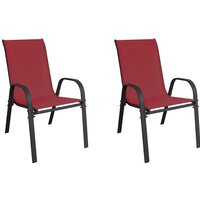 Inda-exclusiv - 2 Stück Stapelstuhl Metall - Textilen Farbe Anthrazit - Bordeauxrot-DMC330885-2stk-var1 Inda-exclusiv - 2 Stück Stapelstuhl Metall - Textilen Farbe Anthrazit - Bordeauxrot-DMC330885-2stk-var1 von INDA-EXCLUSIV