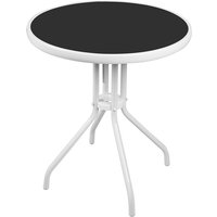 Bistrotisch Rund mit Glasplatte Ø60x70cm-DMC330850WB-var von INDA-EXCLUSIV