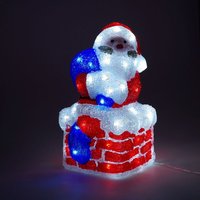 Inda-exclusiv - Santa Claus 60LED auf Kamin 20,5x22x38cm-DLK035SC von INDA-EXCLUSIV