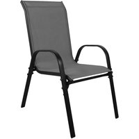 Stapelsessel Metall schwarz - Textilen Anthrazit -DMC330888 von INDA-EXCLUSIV