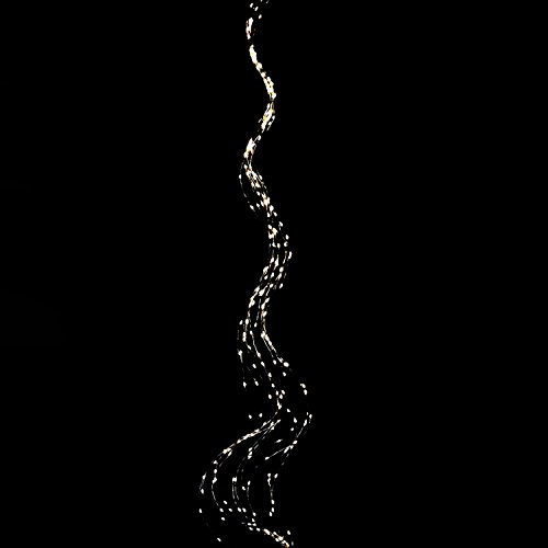 200'er LED Lichterdraht Schweif Lichterkette silberfarbenes Kabel Draht mit 10 Strängen Innen und Außen von INDA-Exclusiv