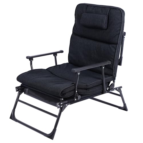 INDA-Exclusiv 2 in 1 Gartenliege | Ruheliege | Sanitätsliege | Liegebett | Gästebett | Relaxsessel | Ruhesessel schwarz mit Polster inkl. Kopfkissen INDA-Exclusiv 2 in 1 Gartenliege | Ruheliege | Sanitätsliege | Liegebett | Gästebett | Relaxsessel | Ruhesessel schwarz mit Polster inkl. Kopfkissen von INDA-Exclusiv