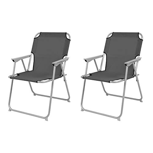 INDA-Exclusiv 2er Set Campingstuhl Faltstuhl Klappstuhl Anglerstuhl Regiestuhl Metall Stoff Oxfort B 53 x T 46 x H 74 cm von INDA-Exclusiv