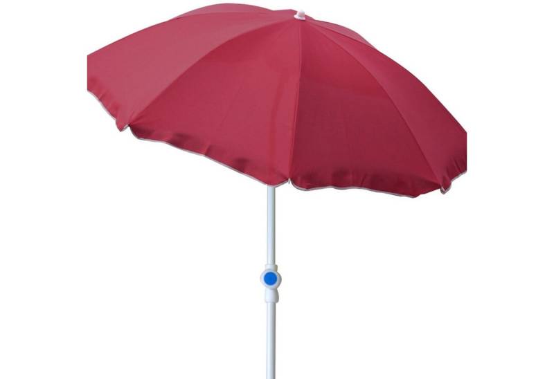 INDA-Exclusiv Ampelschirm Ø2m Sonnenschirm rot Polyester rund knickbar mit UV Schutz von INDA-Exclusiv