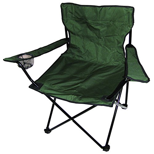 INDA-Exclusiv Anglersessel Campingstuhl Faltstuhl Anglerstuhl Regiestuhl mit Getränkehalter und Tasche, Farben Anglerstühle:Grün von INDA-Exclusiv