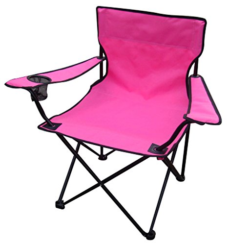 INDA-Exclusiv Anglersessel Campingstuhl Faltstuhl Anglerstuhl Regiestuhl mit Getränkehalter und Tasche, Farben Anglerstühle:Pink von INDA-Exclusiv