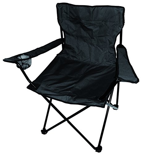 INDA-Exclusiv Anglersessel Campingstuhl Faltstuhl Anglerstuhl Regiestuhl mit Getränkehalter und Tasche, Farben Anglerstühle:Schwarz von INDA-Exclusiv