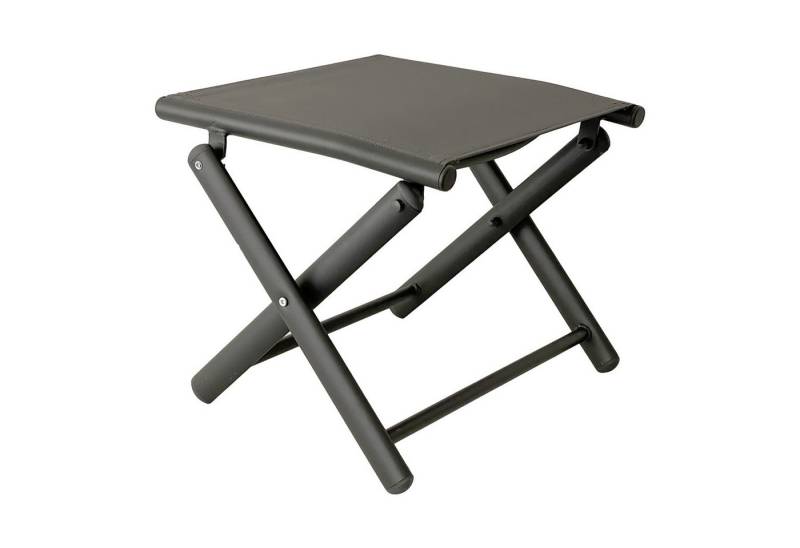 INDA-Exclusiv Armlehnstuhl Garten Klapphocker / Fußhocker Metall - Textilen Anthrazit / Grau von INDA-Exclusiv