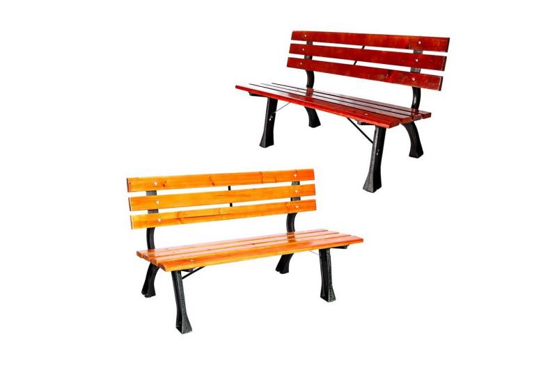 INDA-Exclusiv Eckbank Parkbank Gartenbank Sitzbank Massivholz Gusseisen 120 x 56 x 70 cm von INDA-Exclusiv